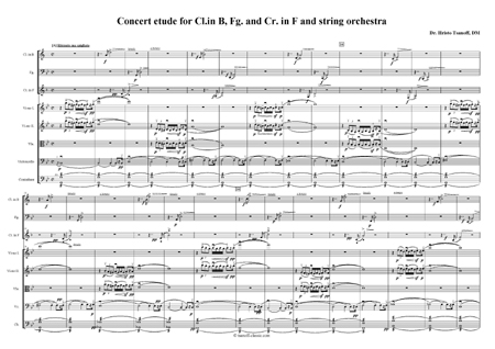 Concert etude for Cl. in B, Fg., Cr. in F and string orchestra