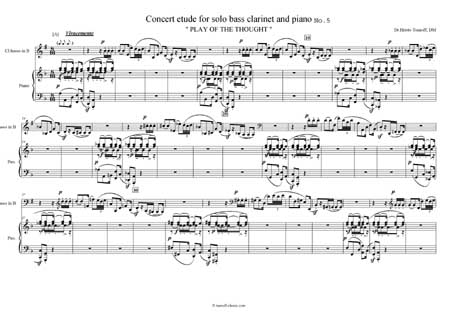 concert etude for piano and Bass clarinet 5  | Tsanoff