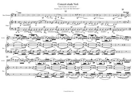 concert etude for piano and Bass clarinet 6  | Tsanoff