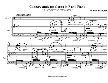 Concert etude for corno in F and Piano