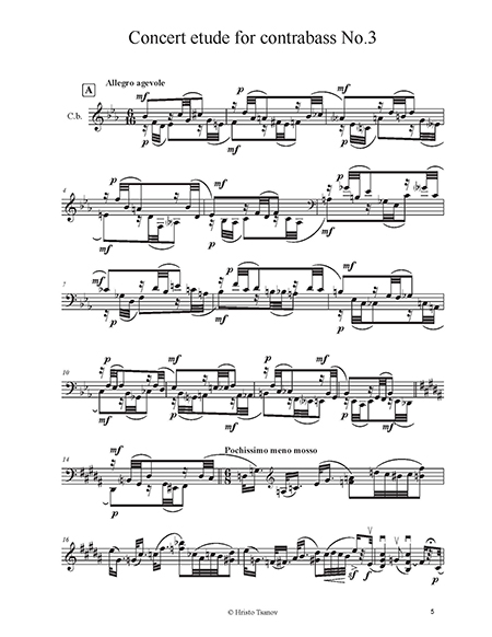 Concert etudes for solo Double bass .:. Contrabass
