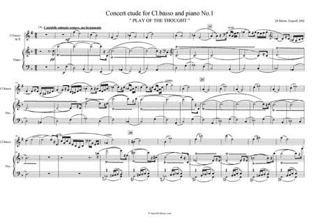 concert etude for piano and Bass clarinet I.  | Tsanoff