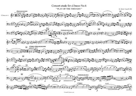 concert etude for solo Bass clarinet VI.  | Tsanoff