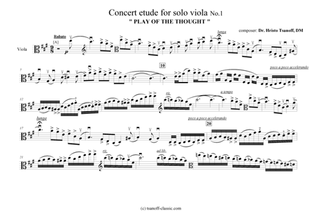 Concert etude for solo viola No.1
