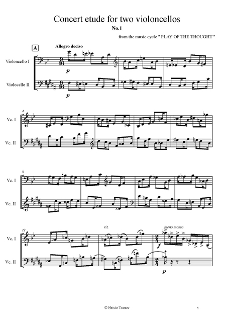 Concert etudes for two violoncellos No.1