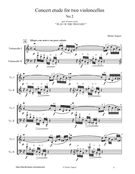 Concert etudes for two violoncellos No.2