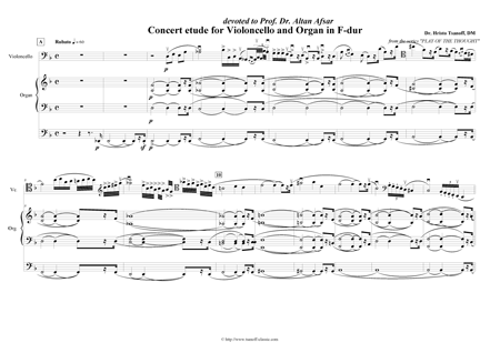 Concert etude for violoncello and organ